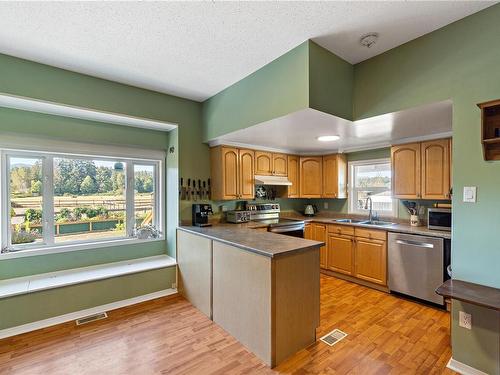 3155 Grant Rd, Courtenay, BC - Indoor Photo Showing Kitchen With Double Sink