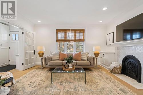 107 Eastwood Ave, Toronto, ON - Indoor Photo Showing Living Room With Fireplace