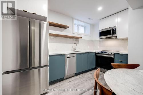 #Bsmt -158 Watson Ave, Toronto, ON - Indoor Photo Showing Kitchen With Stainless Steel Kitchen With Upgraded Kitchen