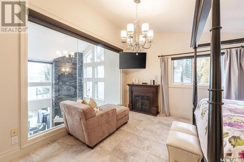 330 Neis Drive, Emma Lake, SK - Indoor With Fireplace