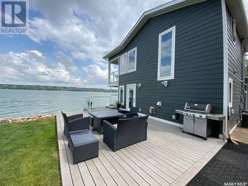 100 Katepwa Road, Katepwa Beach, SK - Outdoor With Body Of Water With Deck Patio Veranda With Exterior