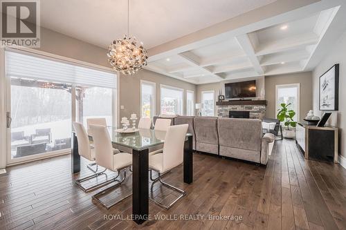 23 Highgrove Court, Cambridge, ON - Indoor Photo Showing Dining Room With Fireplace