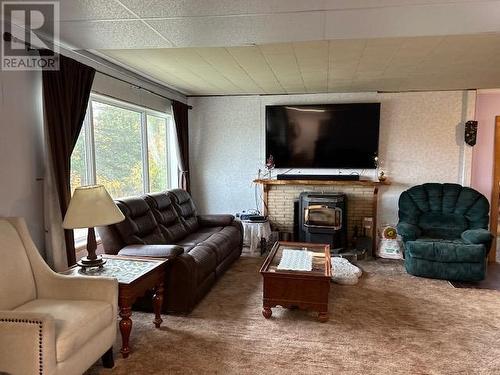1161 Ioco Road, Vanderhoof, BC - Indoor Photo Showing Living Room With Fireplace