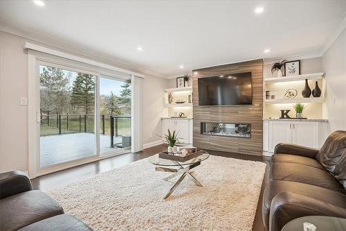 1235 Appleford Lane, Burlington, ON - Indoor Photo Showing Living Room With Fireplace