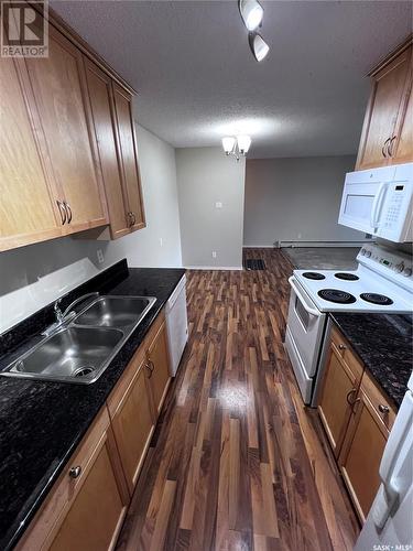 205A1 1121 Mckercher Drive, Saskatoon, SK - Indoor Photo Showing Kitchen With Double Sink
