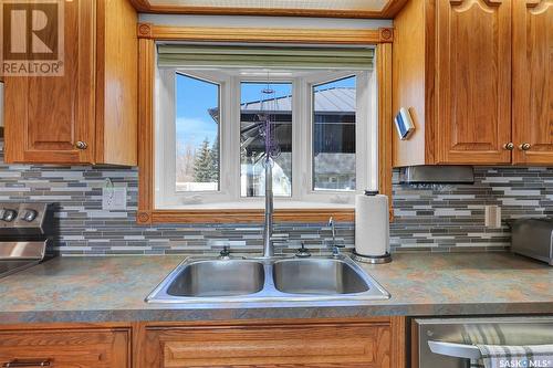 576 Okanese Avenue S, Fort Qu'Appelle, SK - Indoor Photo Showing Kitchen With Double Sink