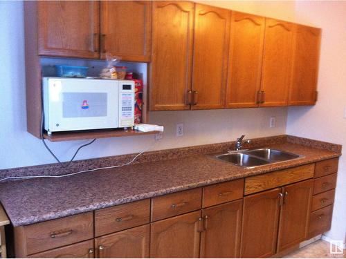 14101/14105 118 Av Nw Nw, Edmonton, AB - Indoor Photo Showing Kitchen With Double Sink