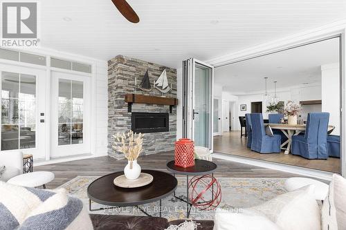 1224 Golden Beach Rd, Bracebridge, ON - Indoor Photo Showing Living Room With Fireplace