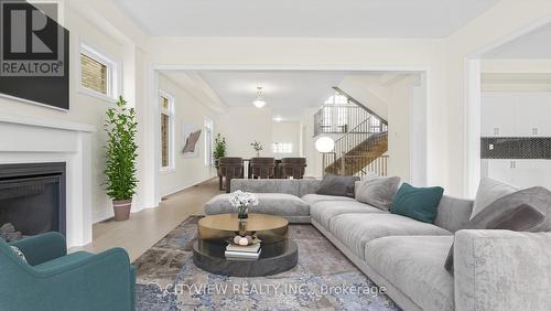 22 Settlers Road, Oakville, ON - Indoor Photo Showing Living Room With Fireplace