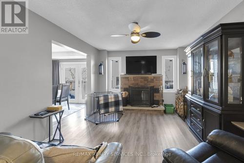 20 Mara Cres, Brampton, ON - Indoor Photo Showing Living Room With Fireplace