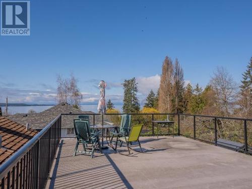6943 Hammond Street, Powell River, BC - Outdoor With Body Of Water With Deck Patio Veranda With View
