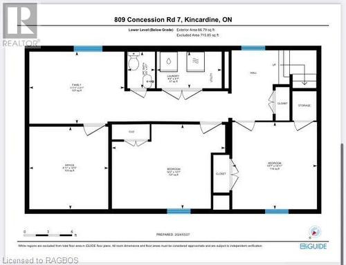 Floor Plan - Basement - 809 Concession 7, Kincardine Twp, ON - Other