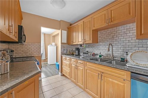 1966 Main Street W|Unit #402, Hamilton, ON - Indoor Photo Showing Kitchen With Double Sink