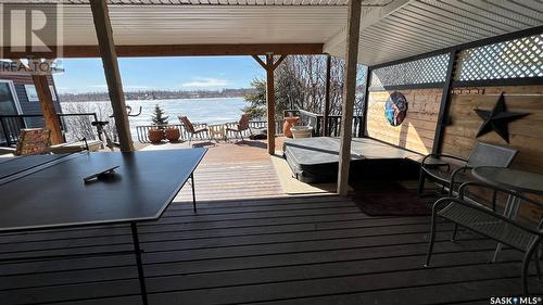 5703 Nelson Beach Drive, Wakaw Lake, SK - Outdoor With Body Of Water With Deck Patio Veranda With Exterior