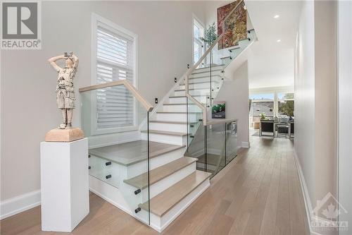 White oak stairs and handrails - 434 Kenwood Avenue, Ottawa, ON - Indoor Photo Showing Other Room