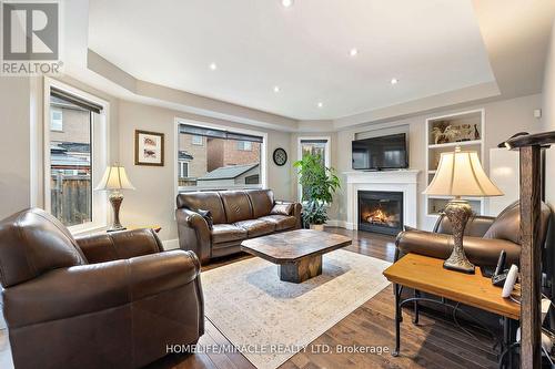 158 Valleyway Dr, Brampton, ON - Indoor Photo Showing Living Room With Fireplace