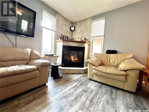 40 Marine Drive, Saskatchewan Landing, SK - Indoor Photo Showing Living Room With Fireplace