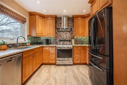95 Laurendale Avenue, Waterdown, ON - Indoor Photo Showing Kitchen With Stainless Steel Kitchen With Double Sink