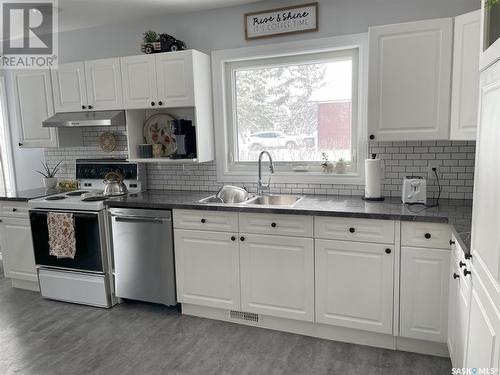 209 3Rd Street Ne, Watson, SK - Indoor Photo Showing Kitchen With Double Sink