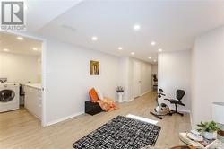 Finished Basement With Many Portlights - 