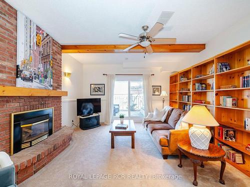 47 Goldgate Cres, Orangeville, ON - Indoor Photo Showing Living Room With Fireplace