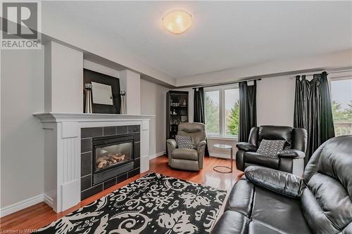 95 Halls Drive, Elora, ON - Indoor Photo Showing Living Room With Fireplace