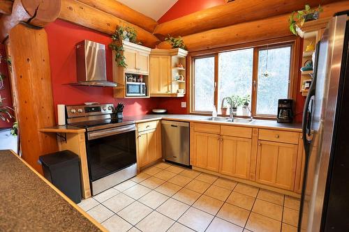 6511 Sproule Creek Road, Nelson, BC - Indoor Photo Showing Kitchen With Double Sink