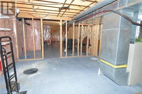 Unfinished Basement - 345 Beechwood Drive, Georgian Bluffs, ON - Indoor Photo Showing Basement