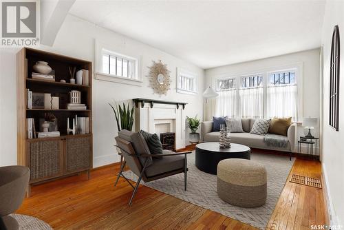 2340 Garnet Street, Regina, SK - Indoor Photo Showing Living Room With Fireplace