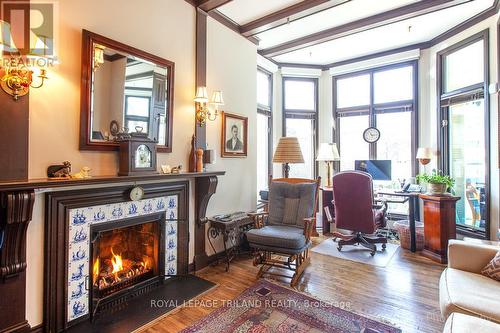 873 Waterloo Street, London, ON - Indoor With Fireplace