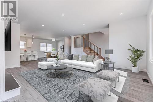 Virtually Staged - 80 Loucks Lane, Chatsworth, ON - Indoor Photo Showing Living Room