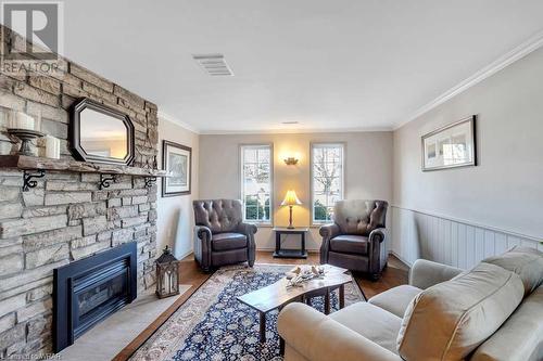754755 Highway 53 Highway, Woodstock, ON - Indoor Photo Showing Living Room With Fireplace