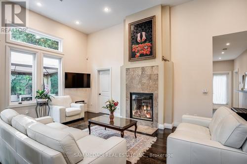 710 Meadow Wood Rd, Mississauga, ON - Indoor Photo Showing Living Room With Fireplace