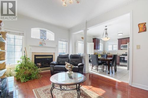 53 Chalkfarm Cres, Brampton, ON - Indoor Photo Showing Living Room With Fireplace