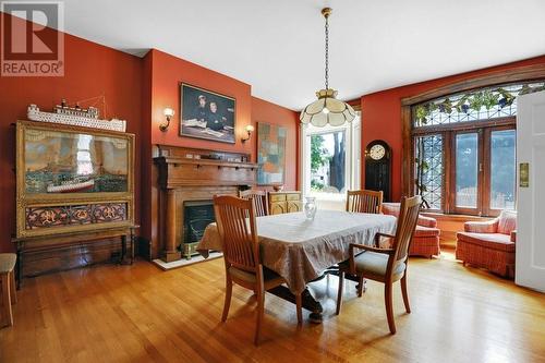 154 Quarry Avenue, Renfrew, ON - Indoor Photo Showing Dining Room With Fireplace