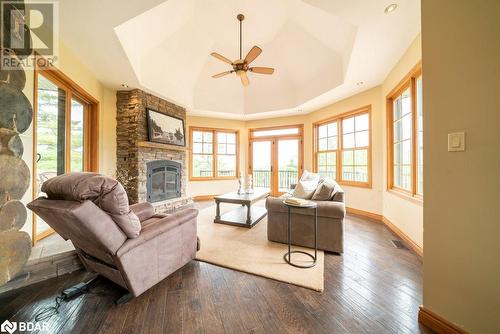 10380 Highway 41, Kaladar, ON - Indoor Photo Showing Living Room With Fireplace