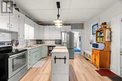 22410 Mcarthur Rd, Southwest Middlesex, ON - Indoor Photo Showing Kitchen With Double Sink