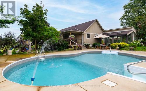 18737 Shaws Creek Rd, Caledon, ON - Outdoor With In Ground Pool With Deck Patio Veranda With Backyard