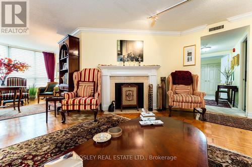 605 - 160 Frederick Street, Toronto, ON - Indoor Photo Showing Living Room With Fireplace