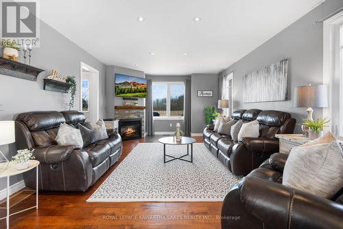 490 Halter Road, Kawartha Lakes, ON - Indoor Photo Showing Living Room With Fireplace