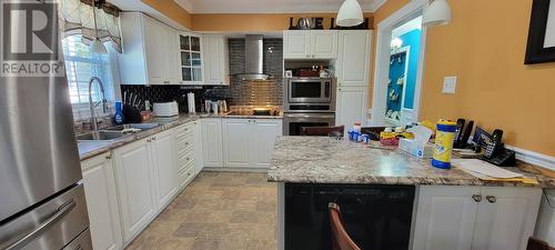 13 Johnny Jims Road, Jacques Fontaine, NL - Indoor Photo Showing Kitchen With Double Sink