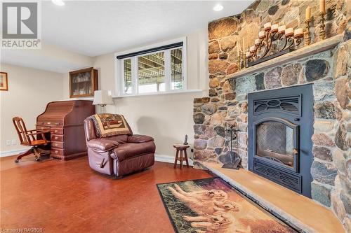 124 Balaklava Street, Paisley, ON - Indoor Photo Showing Living Room With Fireplace