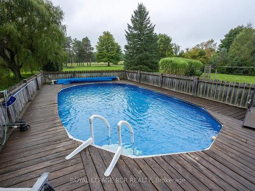 134819 Sideroad 15 Rd, Grey Highlands, ON - Outdoor With Above Ground Pool With Deck Patio Veranda With Backyard