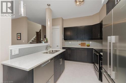 146 Downey Road Unit# 30, Guelph, ON - Indoor Photo Showing Kitchen With Stainless Steel Kitchen With Double Sink With Upgraded Kitchen