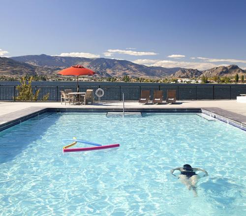 4200 Lakeshore Drive Unit# 332, Osoyoos, BC - Outdoor With In Ground Pool With View