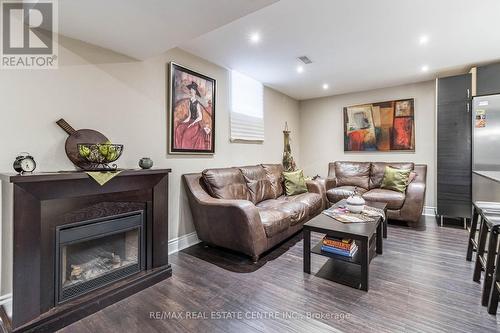1230 Bloor St, Mississauga, ON - Indoor Photo Showing Living Room With Fireplace
