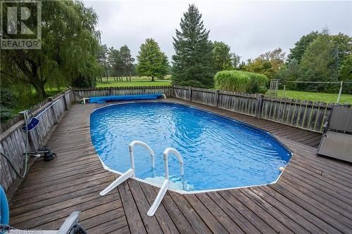134819 Sideroad 15, Grey Highlands, ON - Outdoor With Above Ground Pool With Deck Patio Veranda With Backyard