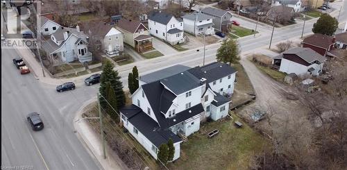 Arial shot from Algonquin Avenue prior to staircase finished. - 525 High Street, North Bay, ON -  With View