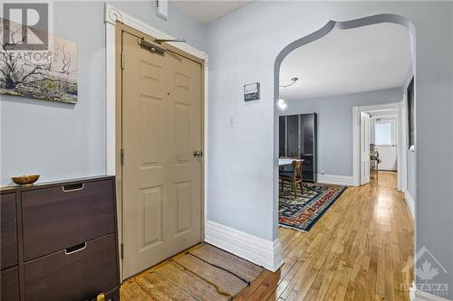2nd unit- 2 bedroom +Den.  Spacious entrance way to this beautiful unit. Arched doorway that adds character. Beautiful hardwood floor. - 88 James Street, Ottawa, ON - Indoor Photo Showing Other Room
