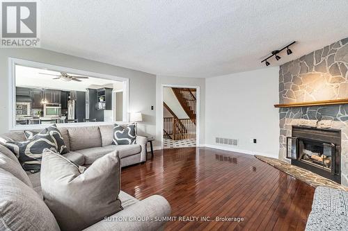 4338 Spinningdale Court, Mississauga, ON - Indoor Photo Showing Living Room With Fireplace